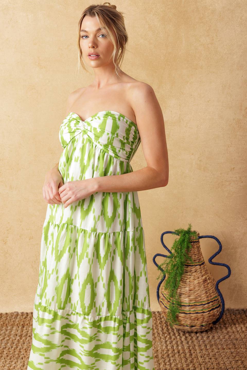 PETALS OF TIME WOVEN MAXI DRESS Flying Tomato